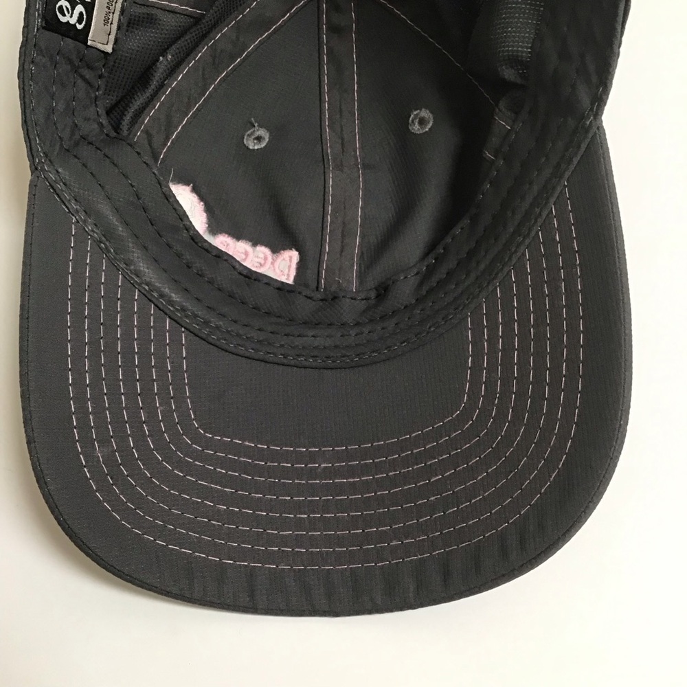 Deer Valley Ski Resort Hat Gear Cap Gray Pink Contrast Stitch Adjusts Vintage - Picture 6 of 11